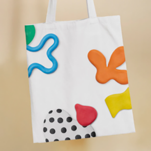 Colorful canvas tote bag