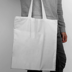 Eco-friendly white tote bag